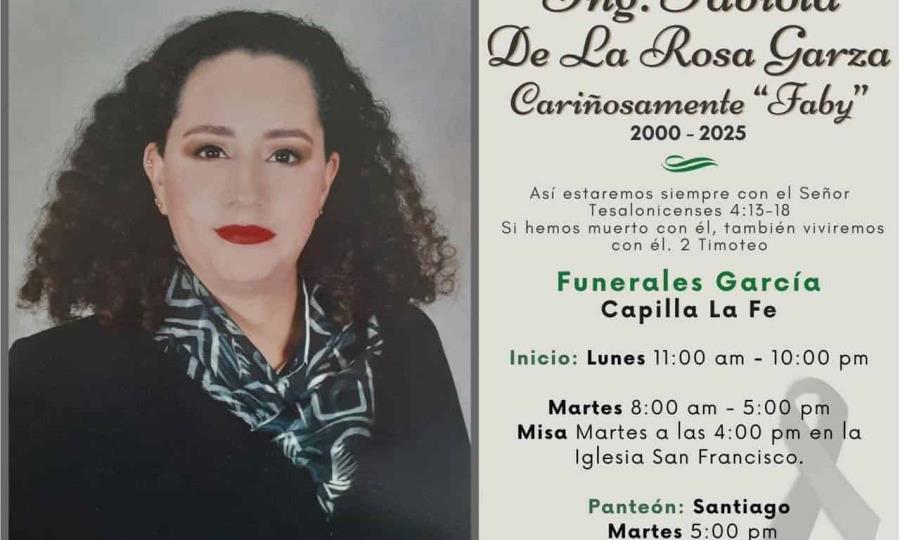 Misa de despedida para Fabiola, víctima de accidente en carretera