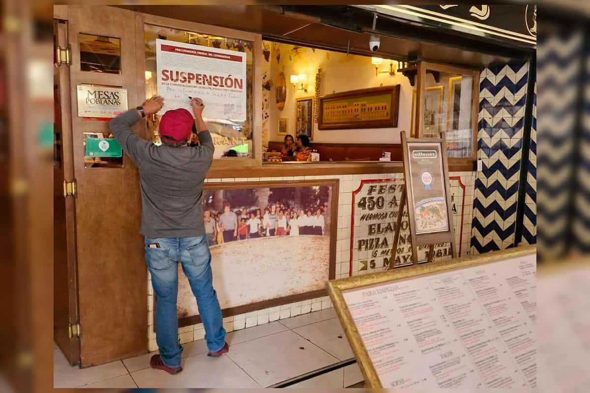 Profeco suspende restaurantes de Puebla por cobrar propina