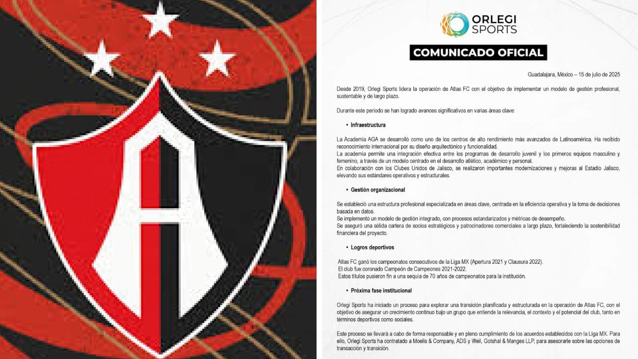 Grupo Orlegi inicia proceso de venta del Atlas en México