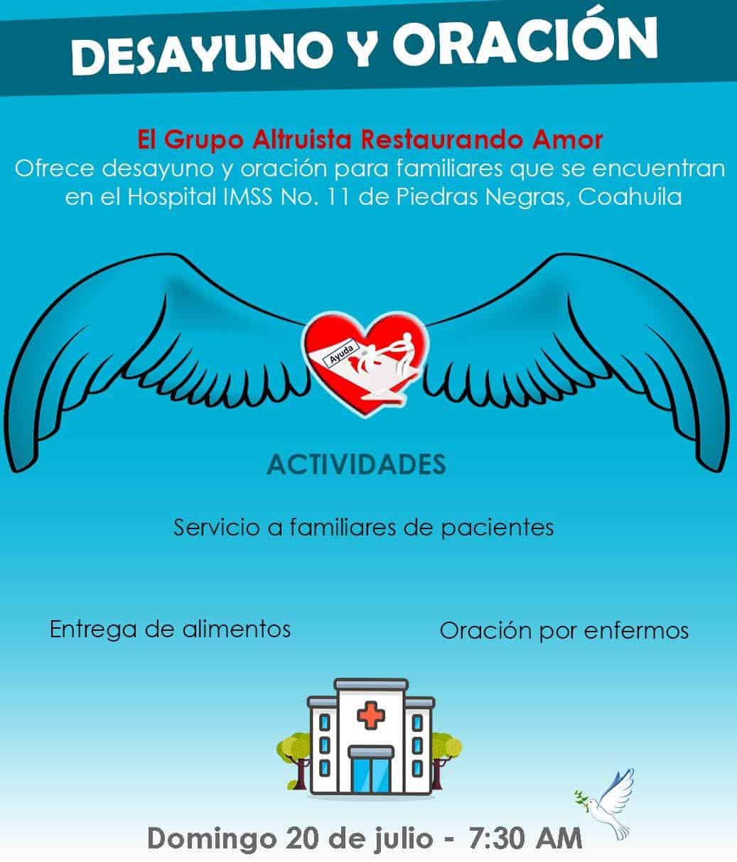 Restaurando Amor lleva esperanza al IMSS con desayuno y apoyo emocional