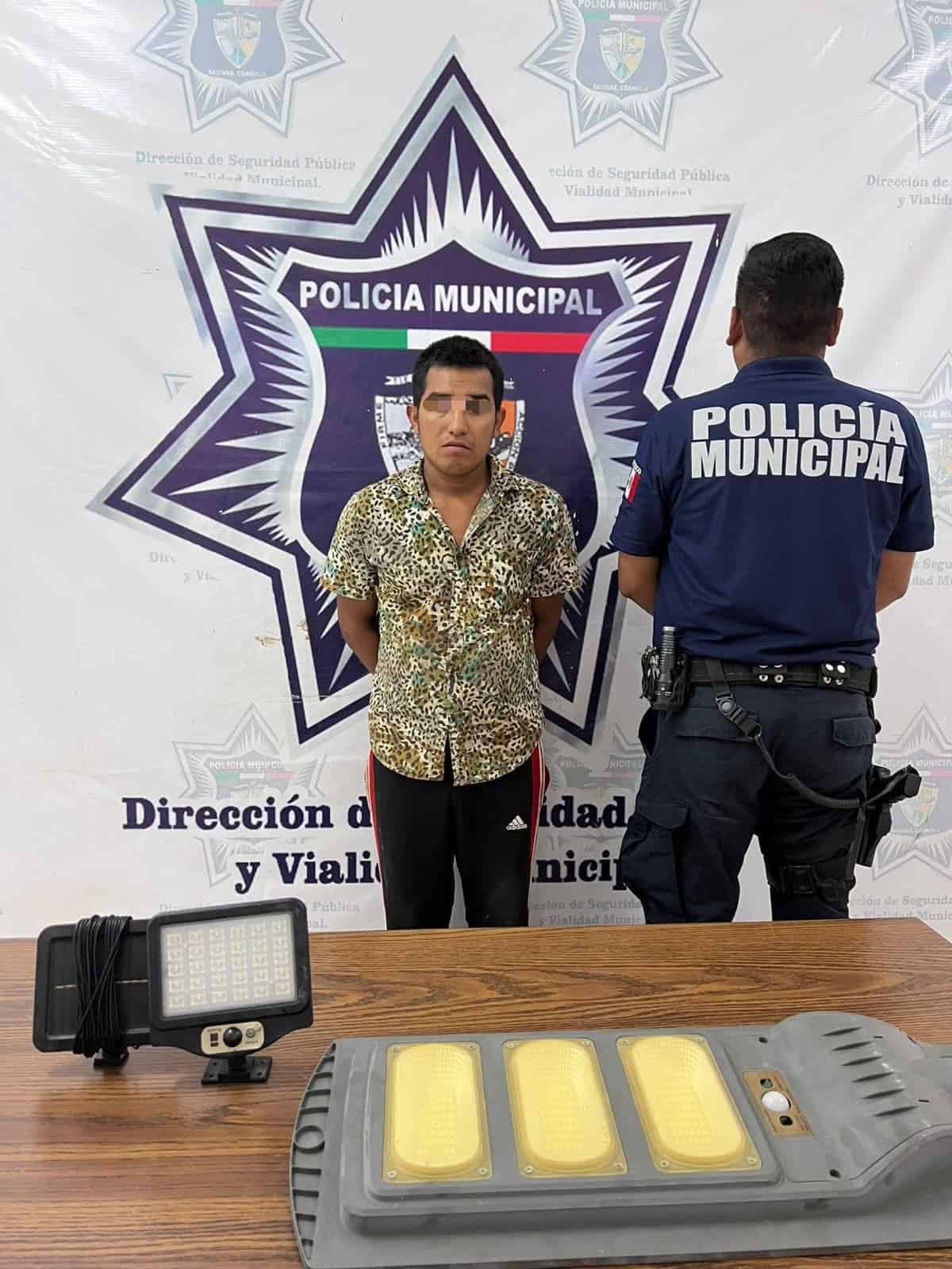 Acción policial: El Tsunami detenido por robo de luminarias