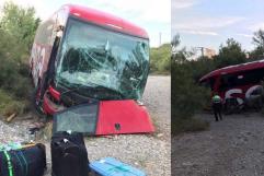 Fuerte Accidente: Sale de carretera camión rumbo a Acuña; hay tres lesionados