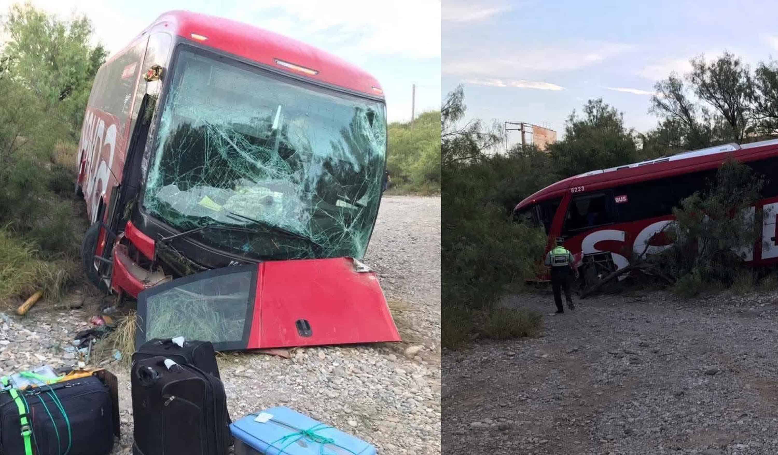Fuerte Accidente: Sale de carretera camión rumbo a Acuña; hay tres lesionados