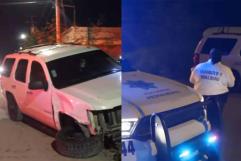 Abandonan camioneta tras chocar cinco autos en colonia Colinas