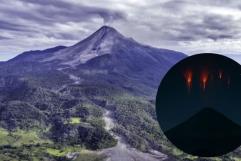 Destellos rojos en el cráter del Volcán de Colima generan alarma