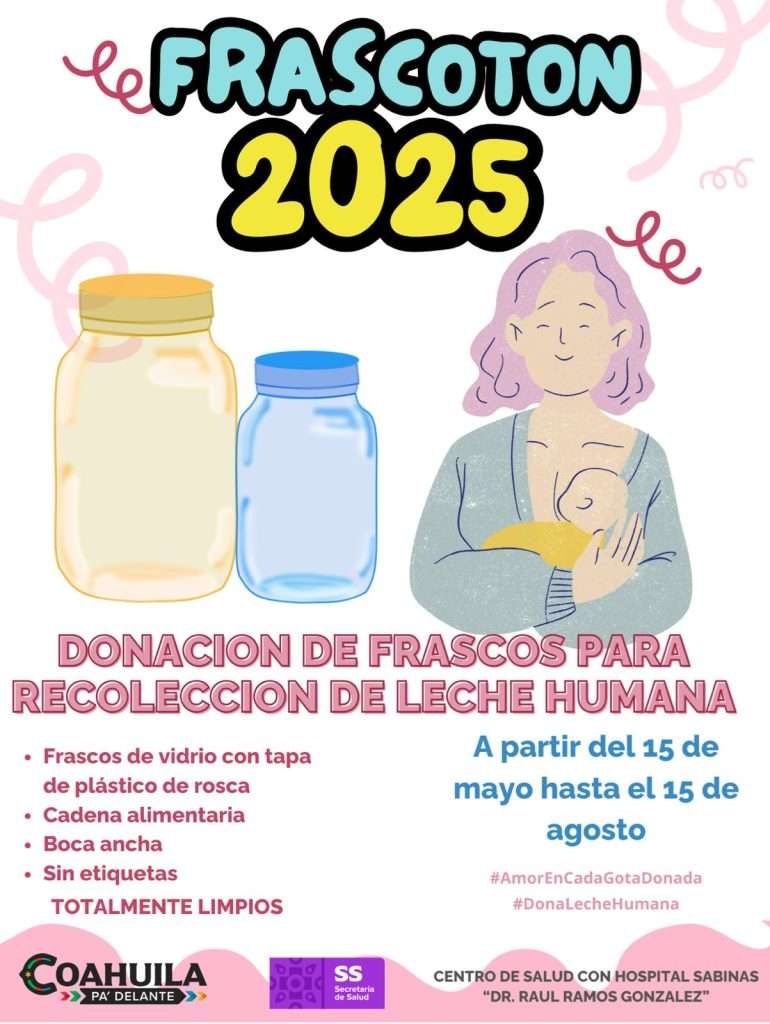 Convocan a participar en el Frascotón 2025 para donar leche materna