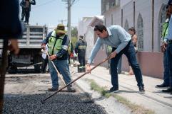 Programa Aquí Andamos refuerza labores de bacheo en Saltillo