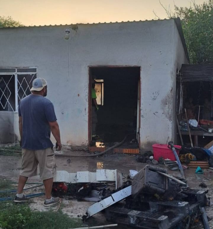 Incendio en ejido Tío Pío deja cuantiosos daños materiales en Zaragoza