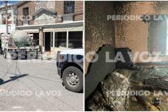 Por corto en abanico, se quema casa  en la Obrera