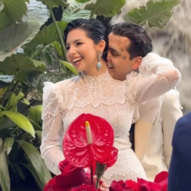 Ángela Aguilar y Christian Nodal celebran su primer aniversario como esposos