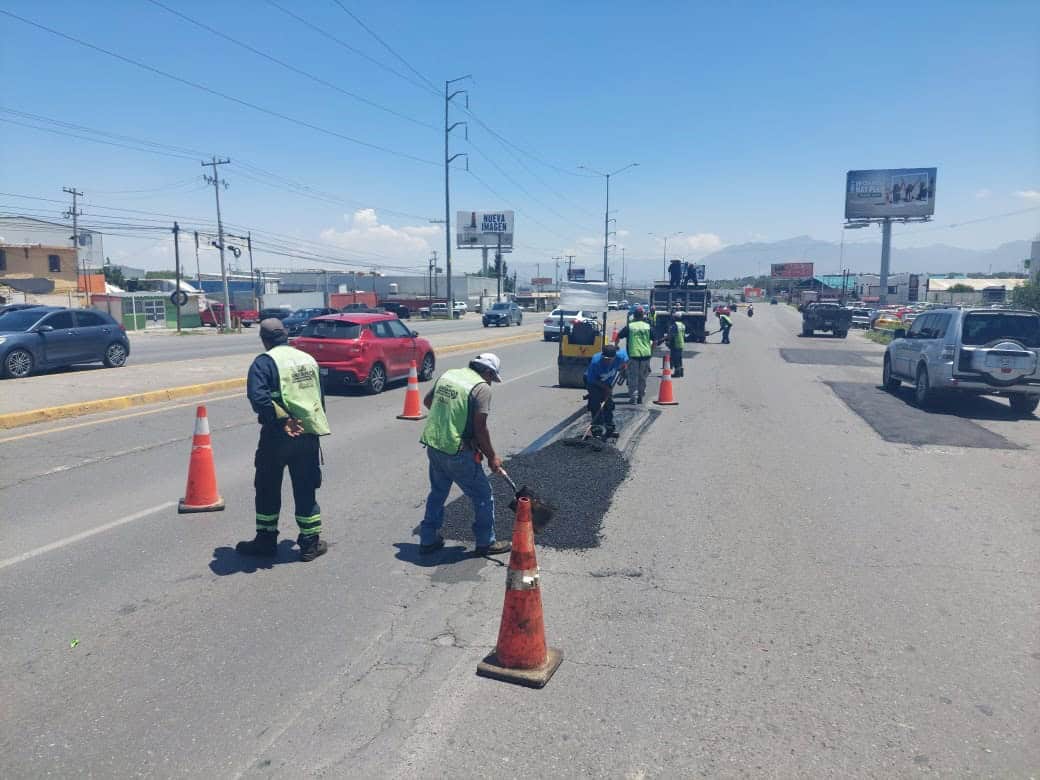 Intensifican acciones de bacheo en Saltillo tras lluvias