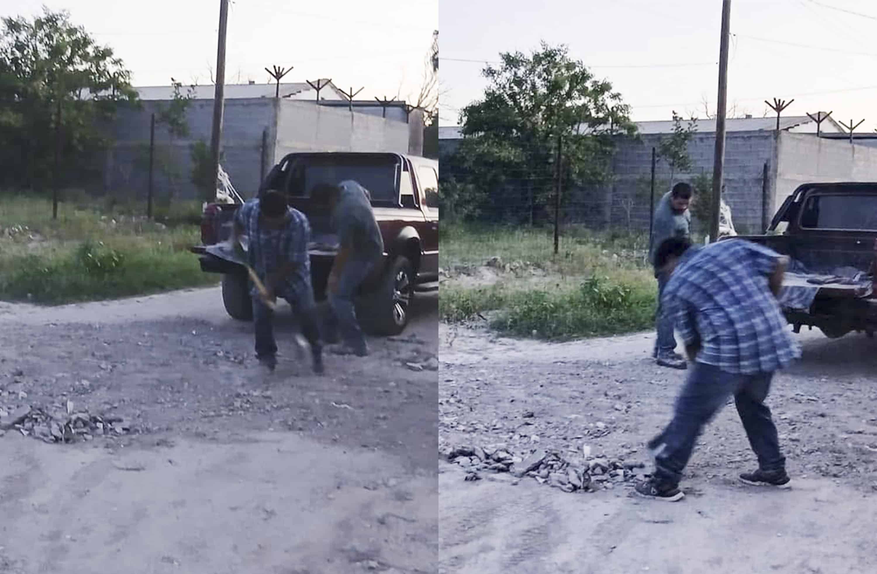 Se hartan en Allende y reparan calles por su cuenta