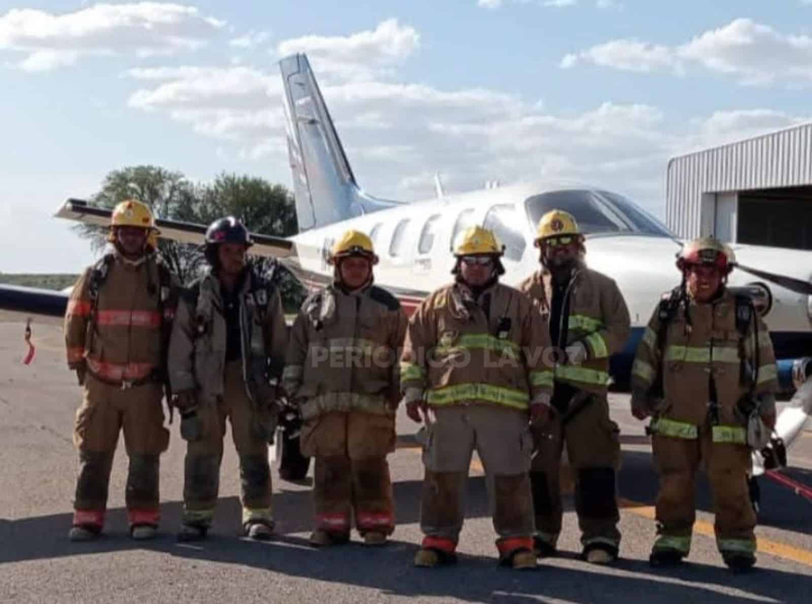 Capacitan a bomberos en incendios aeronáuticos