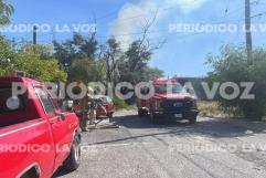 Vecino provoca incendio al intentar desalojar abejas de llanta en Monclova