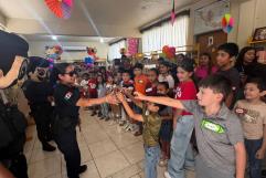 Visita especial de Seguridad Pública fortalece lazos con niños de Múzquiz