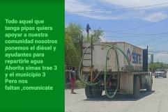 Alcalde de Sabinas reconoce incapacidad para resolver desabasto de agua