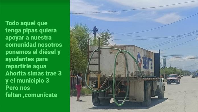 Alcalde de Sabinas reconoce incapacidad para resolver desabasto de agua