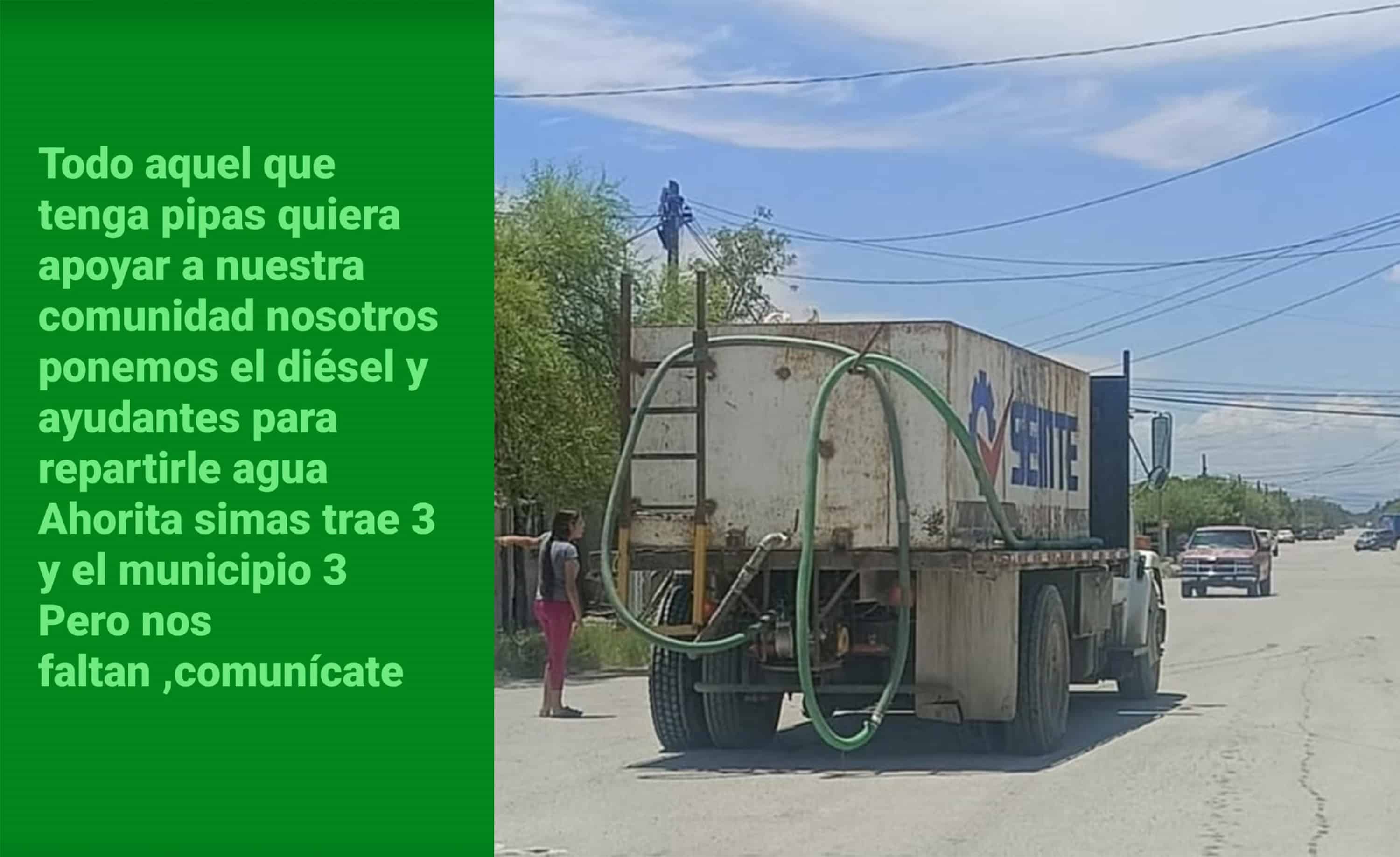 Alcalde de Sabinas reconoce incapacidad para resolver desabasto de agua