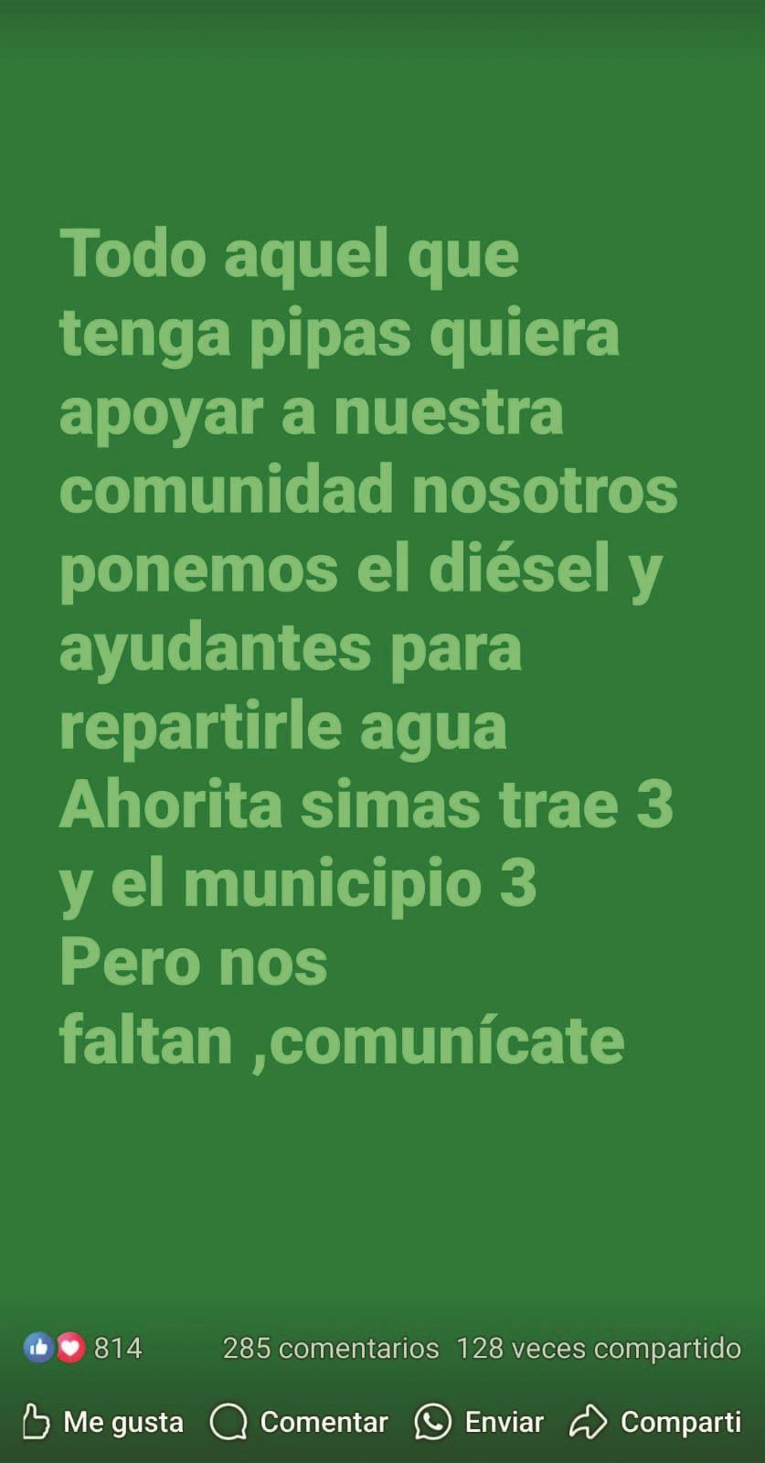 Alcalde de Sabinas reconoce incapacidad ante crisis de desabasto de agua