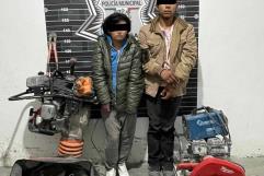 Asegurados objetos robados en Arteaga: detenidos