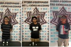 Caen tres por posesión de  droga en Cuatro Ciénegas