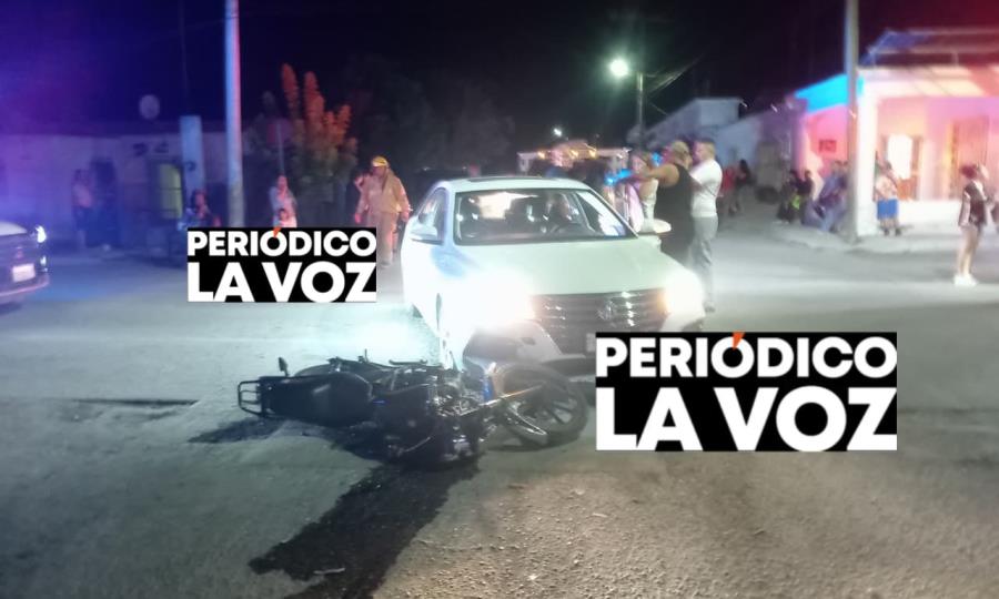 Motociclista herido tras choque con conductor de MG