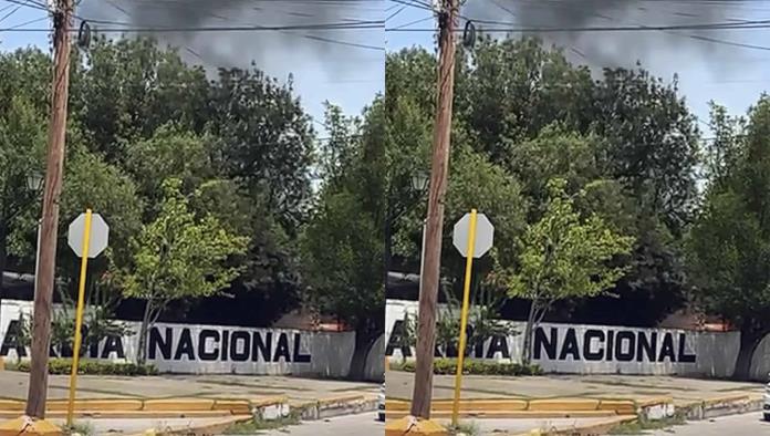 Incendio en cuartel de la Guardia Nacional moviliza a Bomberos en Piedras Negras