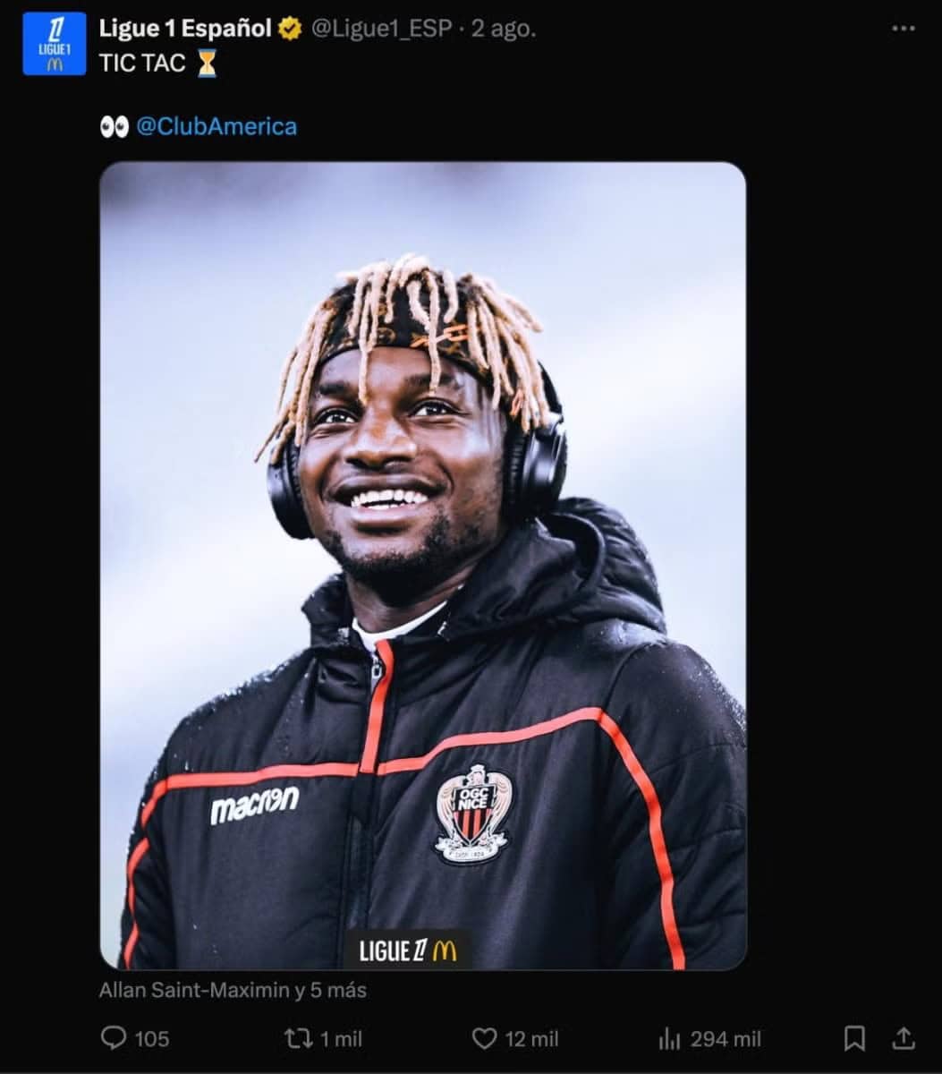 La Ligue 1 ´se adelanta´ al América y lanza pista clave sobre fichaje de Allan Saint-Maximin