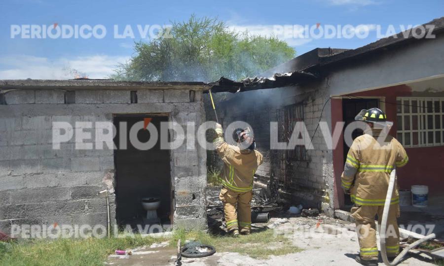 Propietario de vivienda en Monclova evita tragedia por incendio