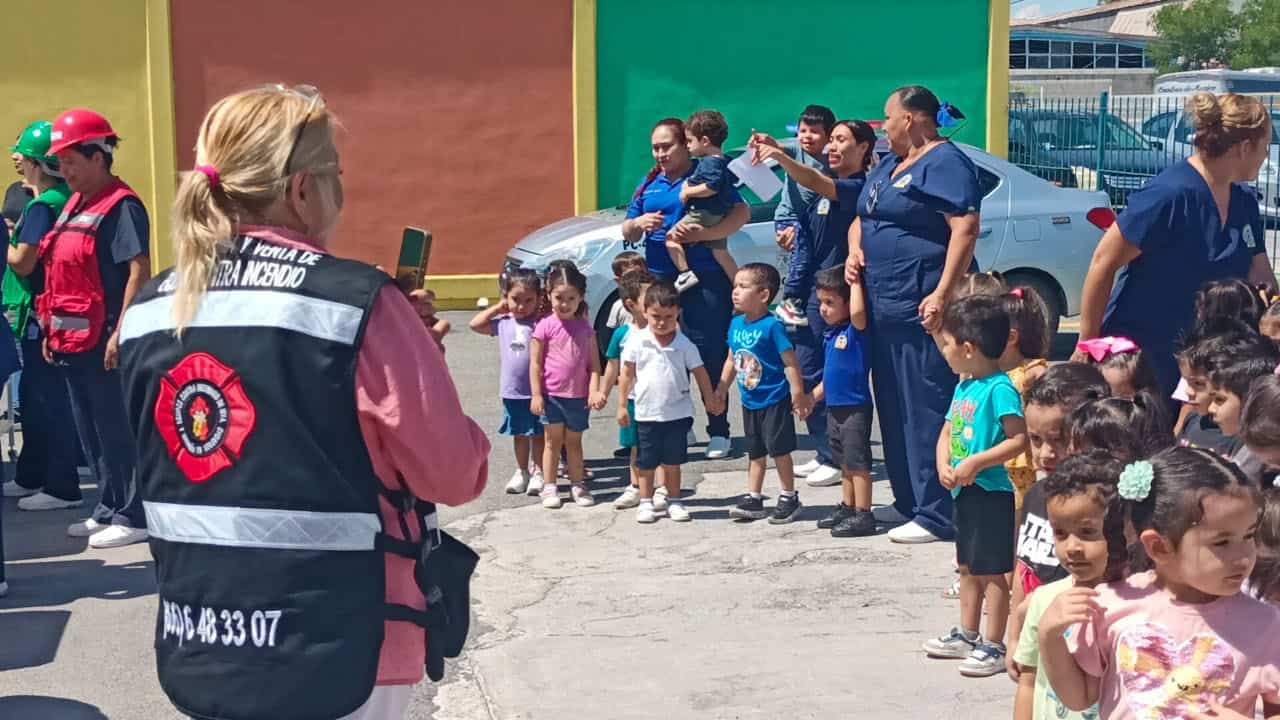 Realizan simulacro de fuga de gas en guardería subsidiada por IMSS en Monclova