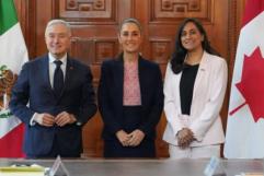 Sheinbaum se reúne con ministros canadienses por aranceles de Trump