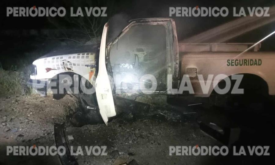 Intensa movilización por incendio de camioneta en colonia Guadalupe Borja