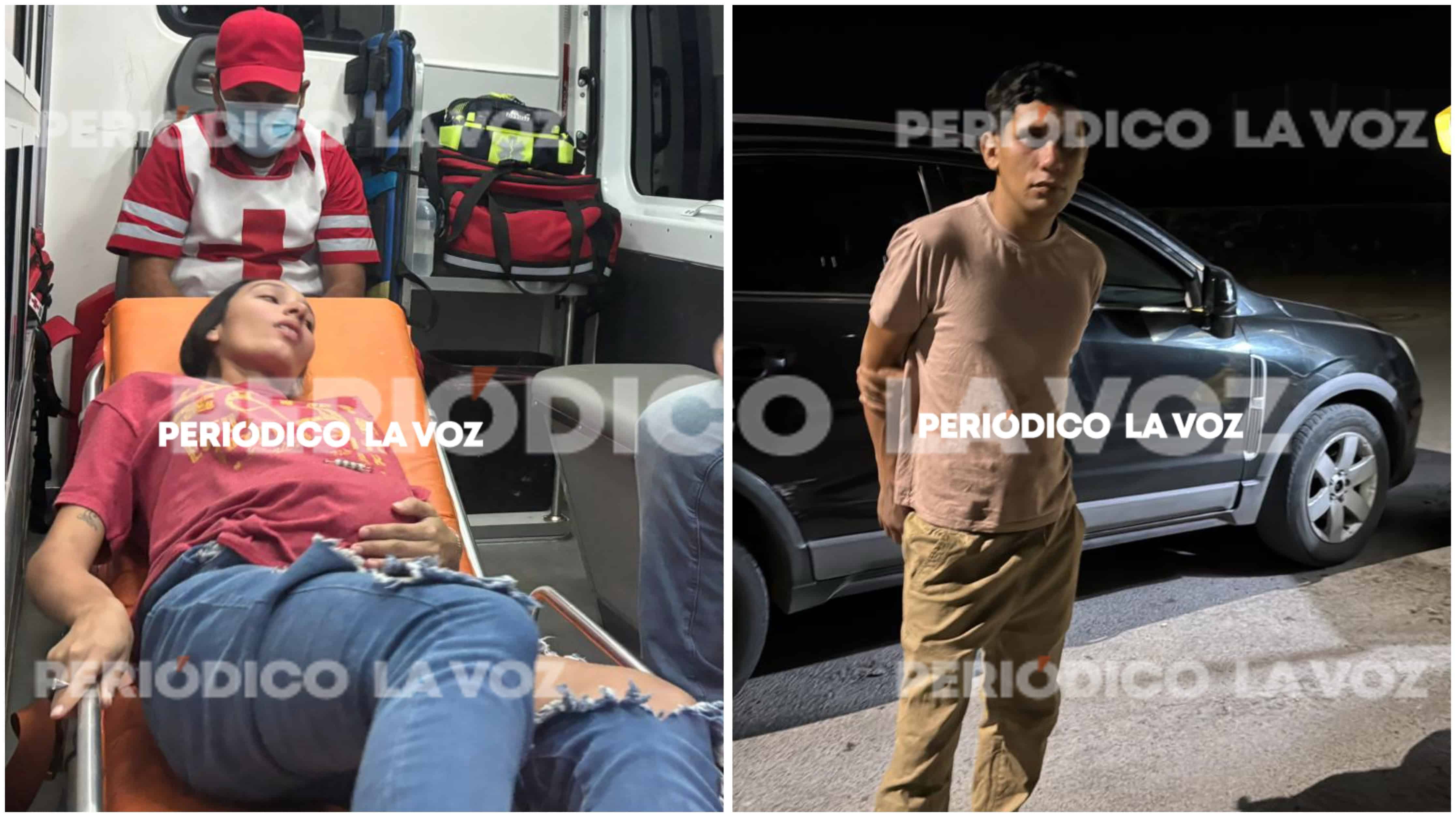 Con todo y embarazada: Embiste borracho en  moto puesto de ´jochos