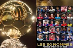 Anuncian a los nominados para el Balón de Oro 2025