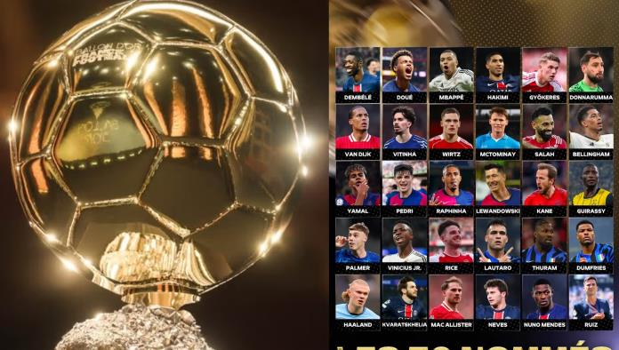 Anuncian a los nominados para el Balón de Oro 2025