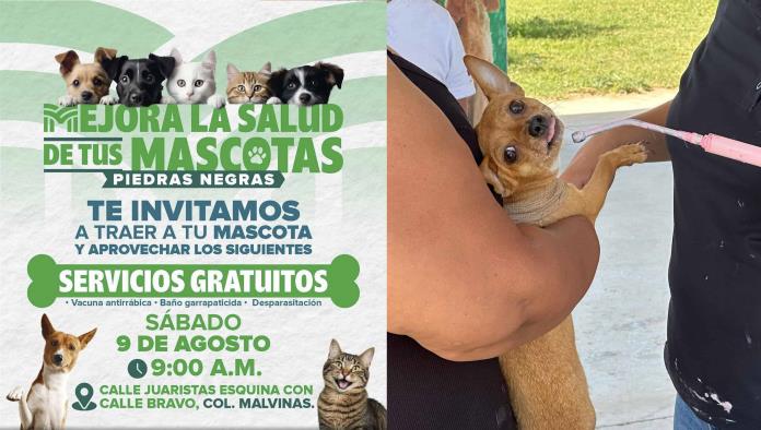 Regresa jornada gratuita de salud para mascotas este sábado en la colonia Malvinas