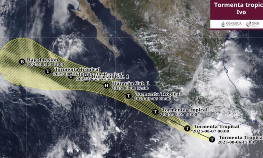 Tormenta tropical Ivo avanza sin tocar tierra