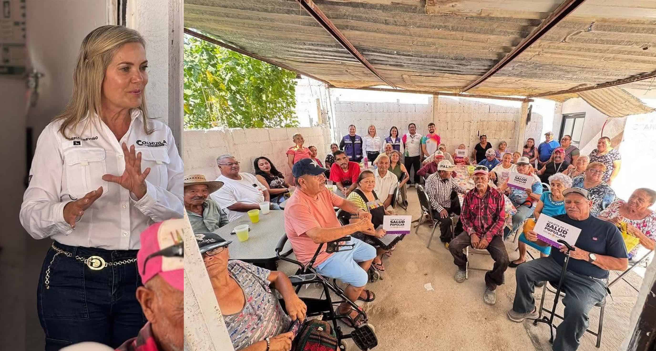Promueven tarjeta de salud en visita estatal a comedor de adultos mayores