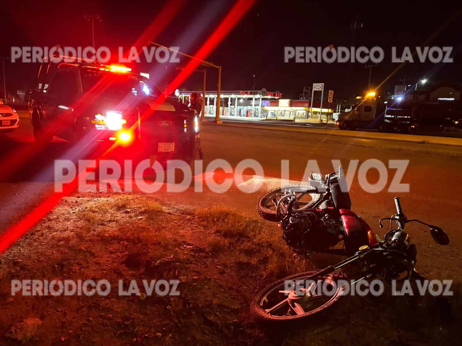 Accidente con motociclista ebrio en Frontera, Coahuila