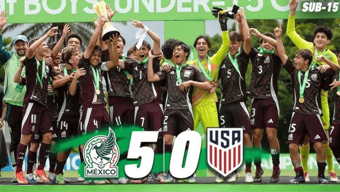 ¡Históricos! México Sub-15 golea a EE.UU. y se corona campeón de la Concacaf