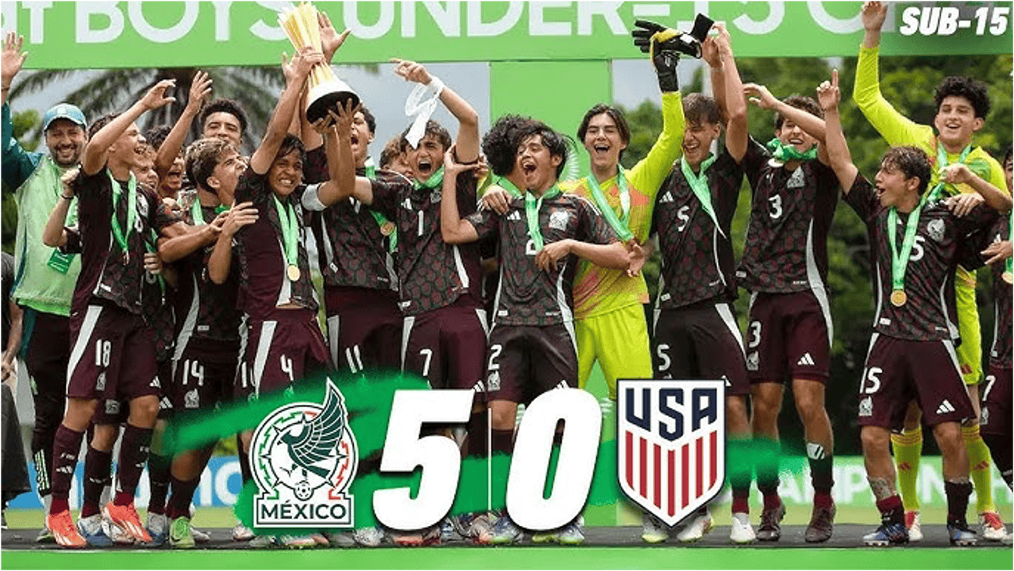 ¡Históricos! México Sub-15 golea a EE.UU. y se corona campeón de la Concacaf