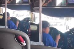 Graban a niño conduciendo microbús con pasajeros en Durango: el papá lo dejó manejar