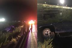 Vuelcan en la 57; hay tres heridos