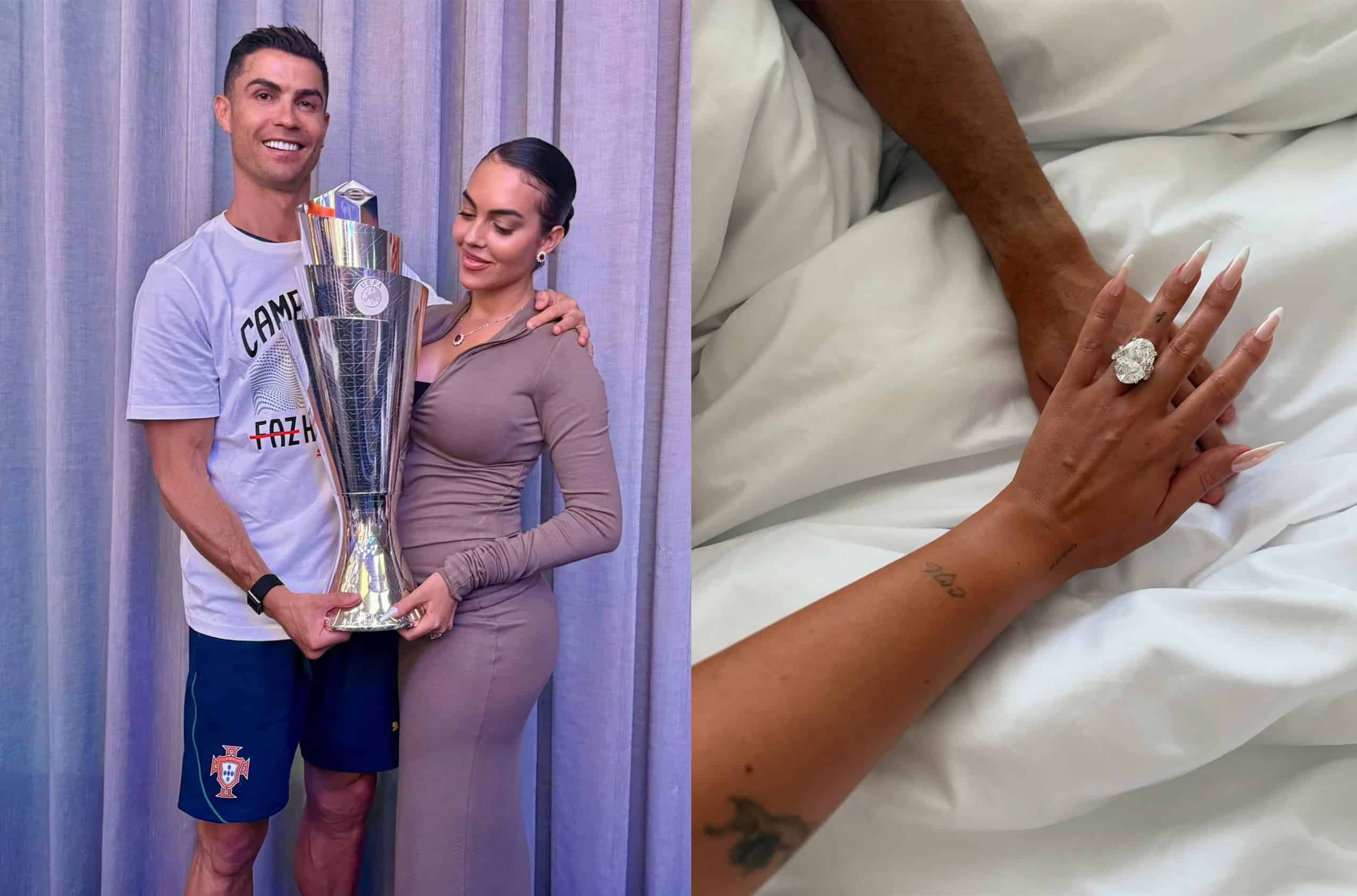 Cristiano Ronaldo y Georgina Rodríguez se comprometen: el anillo que deslumbra al mundo