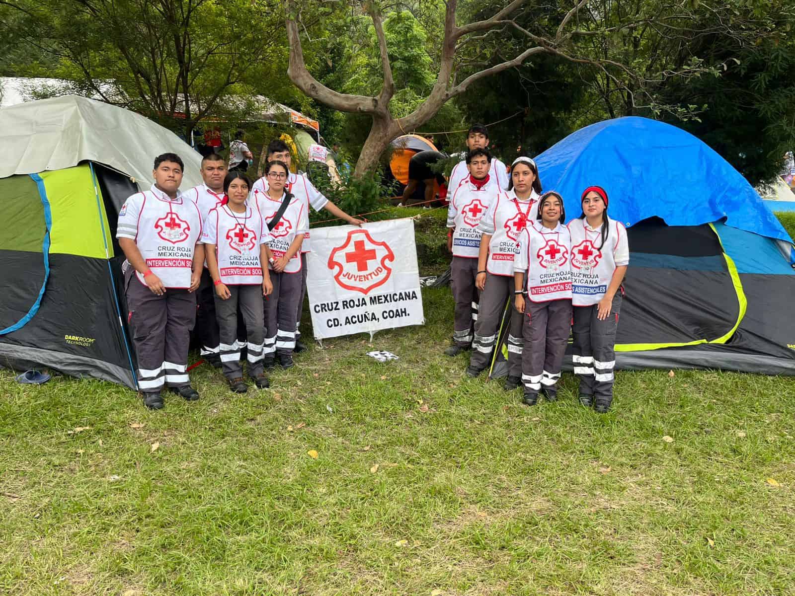Jóvenes de Cruz Roja Acuña representan a la ciudad en campamento nacional en Morelos