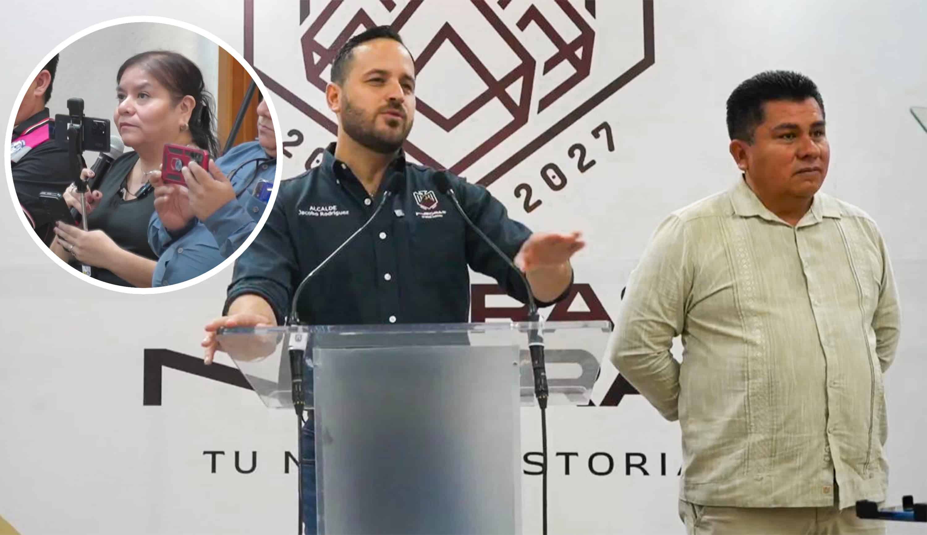 Alcalde Jacobo Rodríguez evita responder sobre antidoping y arremete contra reportera