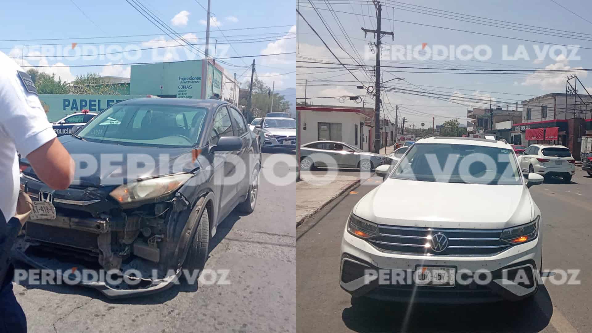 Choque entre dos camionetas moviliza a la Policía Municipal