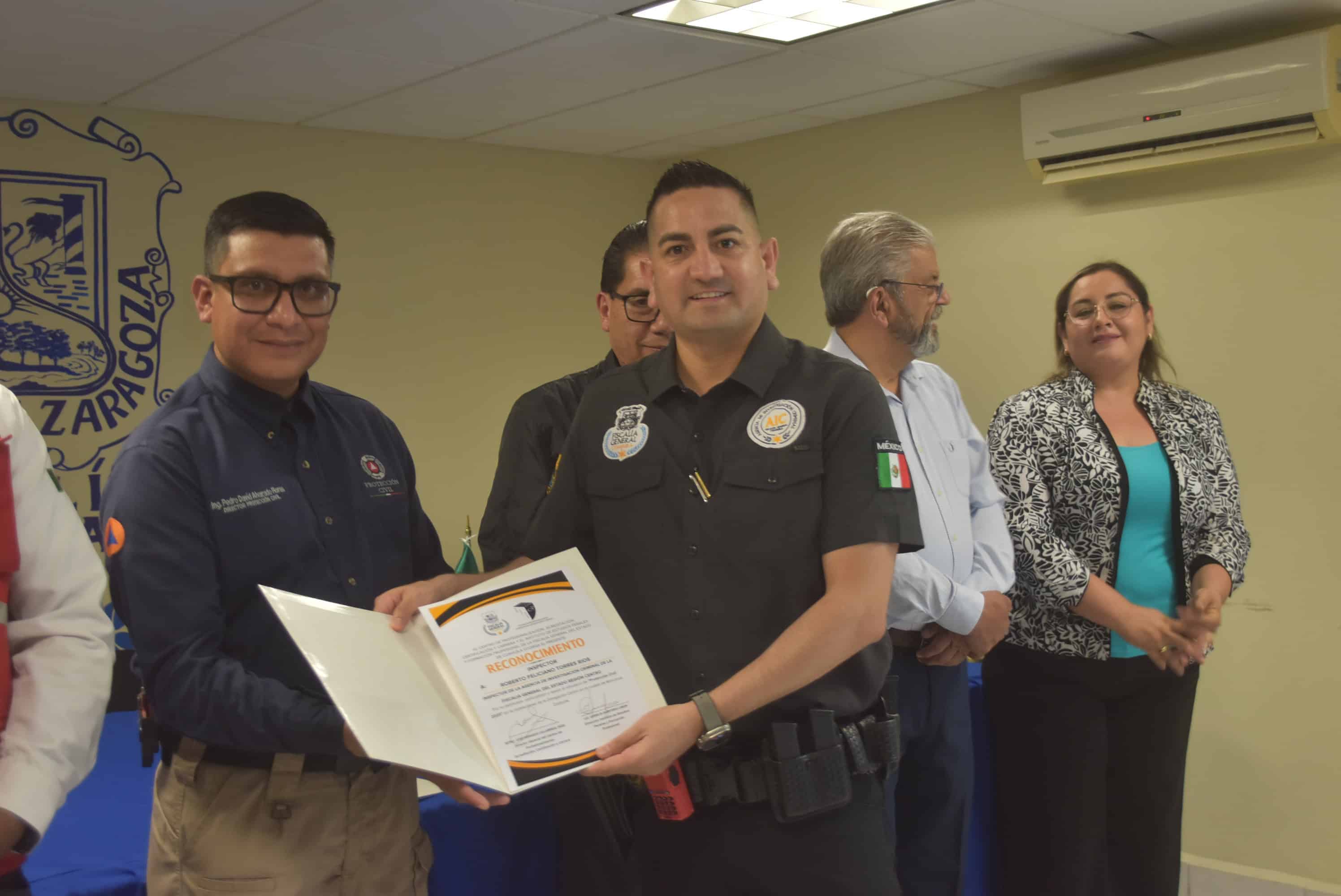 Elementos de la Fiscalía Coahuila fortalecen seguridad con curso Protección Civil 2025