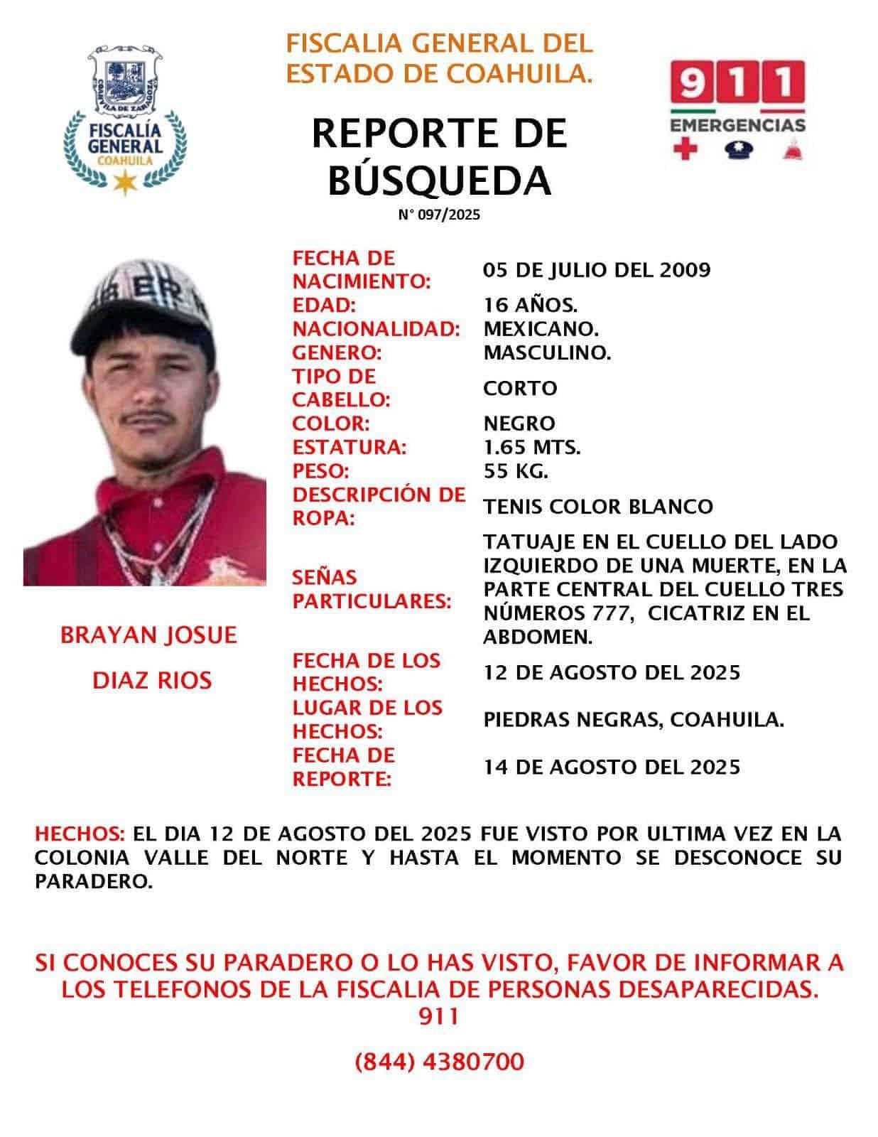 Activan búsqueda de joven desaparecido y lo localizan horas después