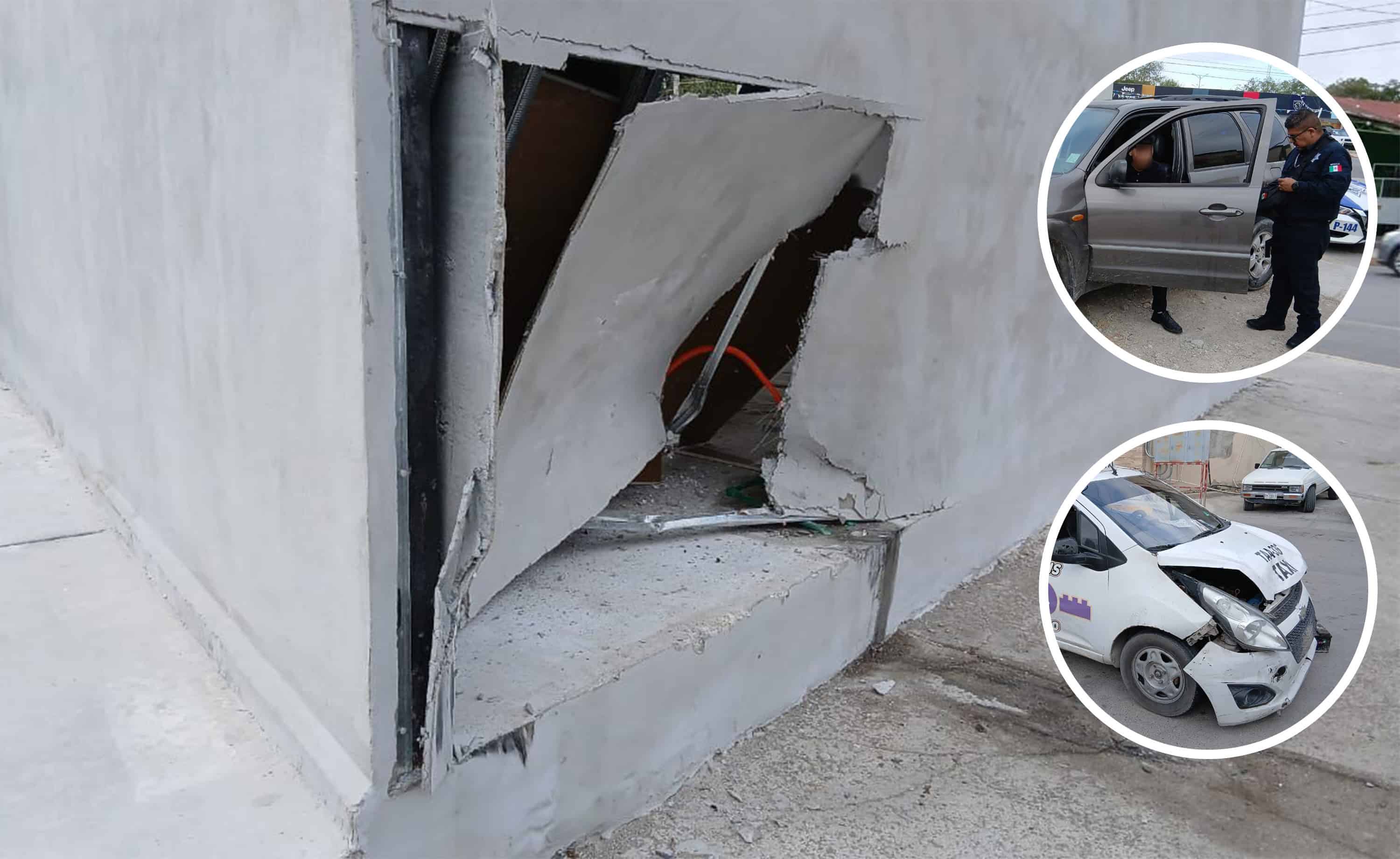Dos vehículos se estrellan contra establecimiento en pleno centro de Ciudad Acuña